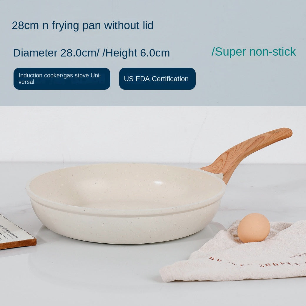 Medical stone non-stick pot soup pot stew pot frying pan wok milk pot frying pan steaming marble granite pot set - Julia M LifeStyles