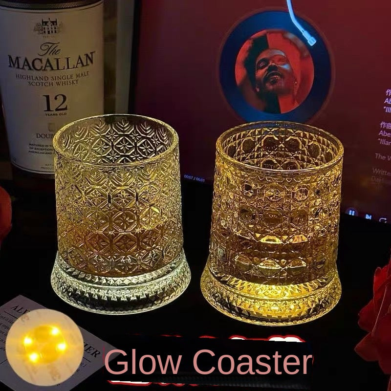 Luminous Rotating Whiskey Glass Tumbler
