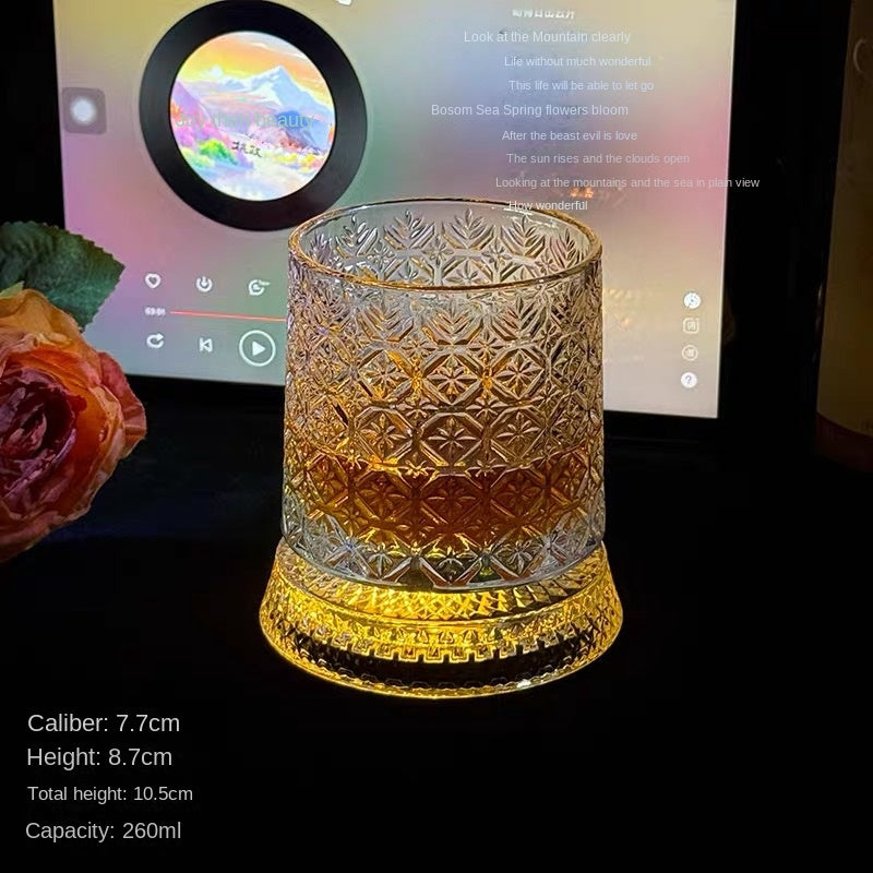 Luminous Rotating Whiskey Glass Tumbler
