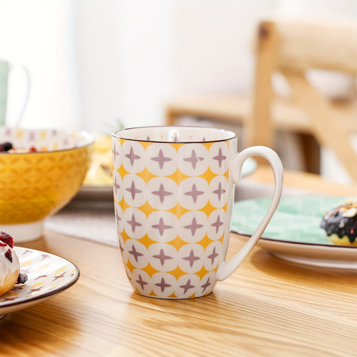 Japanese Style Porcelain Dinnerware Set - 16 Pcs for 4, Microwave & Dishwasher Safe Julia M LifeStyles