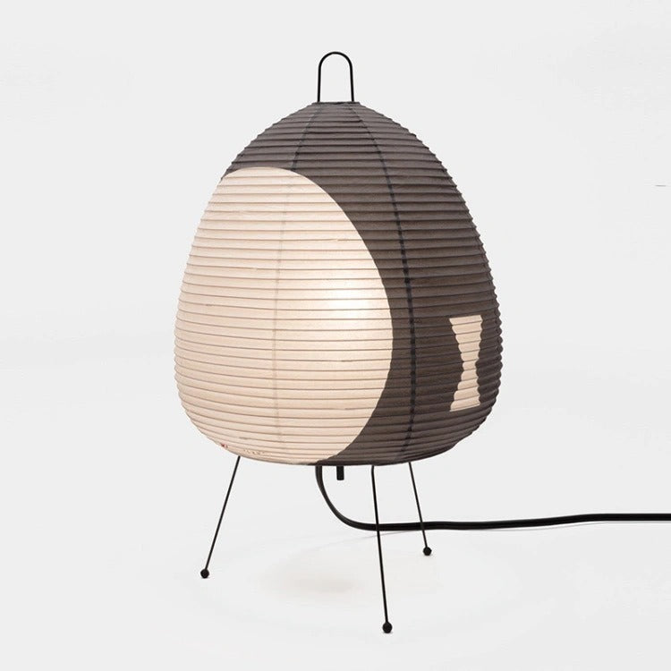 Japanese retro rice paper table lamp style wabi sabi style ins cross-border high-end atmosphere bedside table lamp Julia M Home & Kitchen
