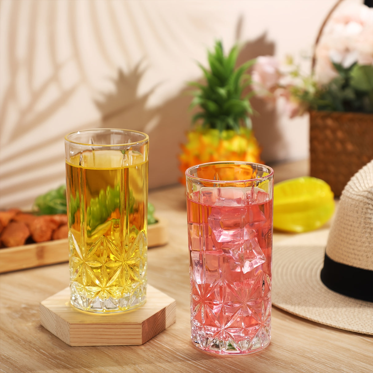 Set Of 12 Tall Highball Glasses 12oz Crystal Drinking Glasses - Julia M LifeStyles