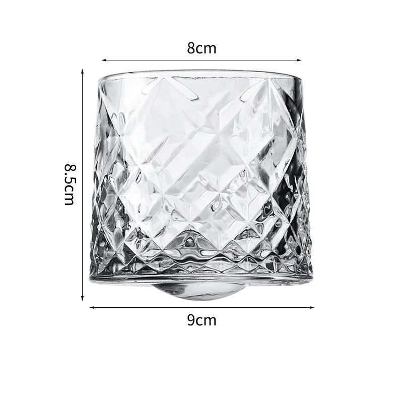 Hand drawn rotating glass cups multiple multi-purpose whiskey glasses rotating glass cups Julia M Home & Kitchen
