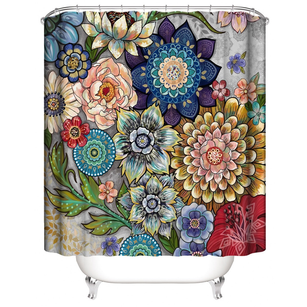 Bohemian Style 3D Digital Printing Polyester Waterproof and Mold Proof Shower Curtain Bathroom Shower Curtain - Julia M LifeStyles