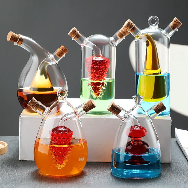 Kitchen Storage Sealed Bottles, Double-layer 2-in-1 Glass Bottles, Oil, Vinegar, Sauce, Seasoning Bottles, Kitchen Tools Julia M Home & Kitchen