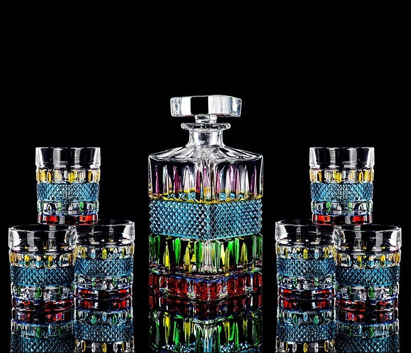 Painted Crystal Glass Liquor Glass Set - High-grade Wine Set