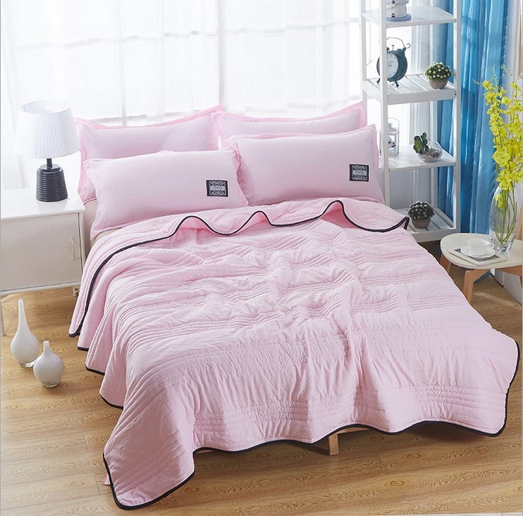 Summer Quilt Air Conditioning Quilt Solid Color Quilted Single and Double Quilt Vacuum Solid Color Summer Cool Quilt - Julia M LifeStyles