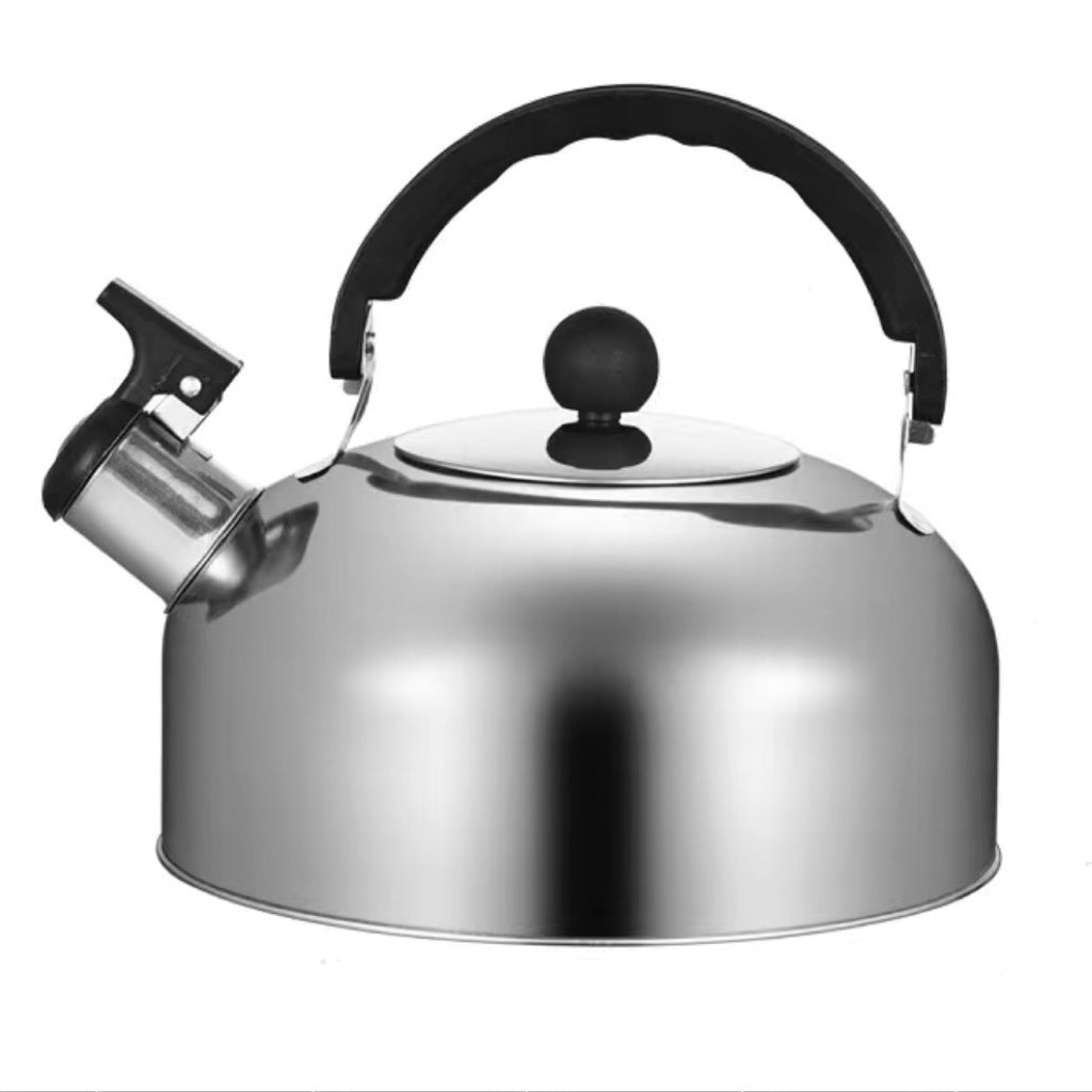 A 3L stainless - steel kettle for gas heating. It features a whistle and a comfortable handle, suitable for cooking and tea. Julia M Home & Kitchen