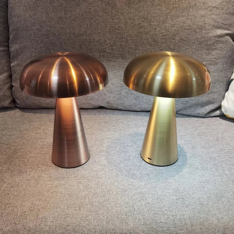 New rechargeable touch mushroom table lamp creative bedside eye protection table lamp restaurant bar atmosphere table lamp Julia M Home & Kitchen
