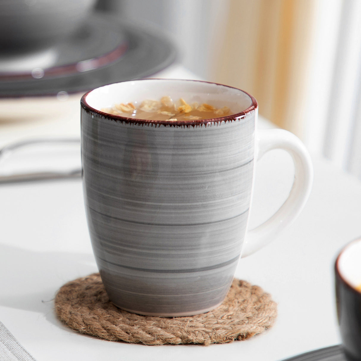 Artisanal 32-Piece Handpainted Stoneware Dinnerware Set for 8 – Scratch-Resistant & Dishwasher Safe Julia M LifeStyles