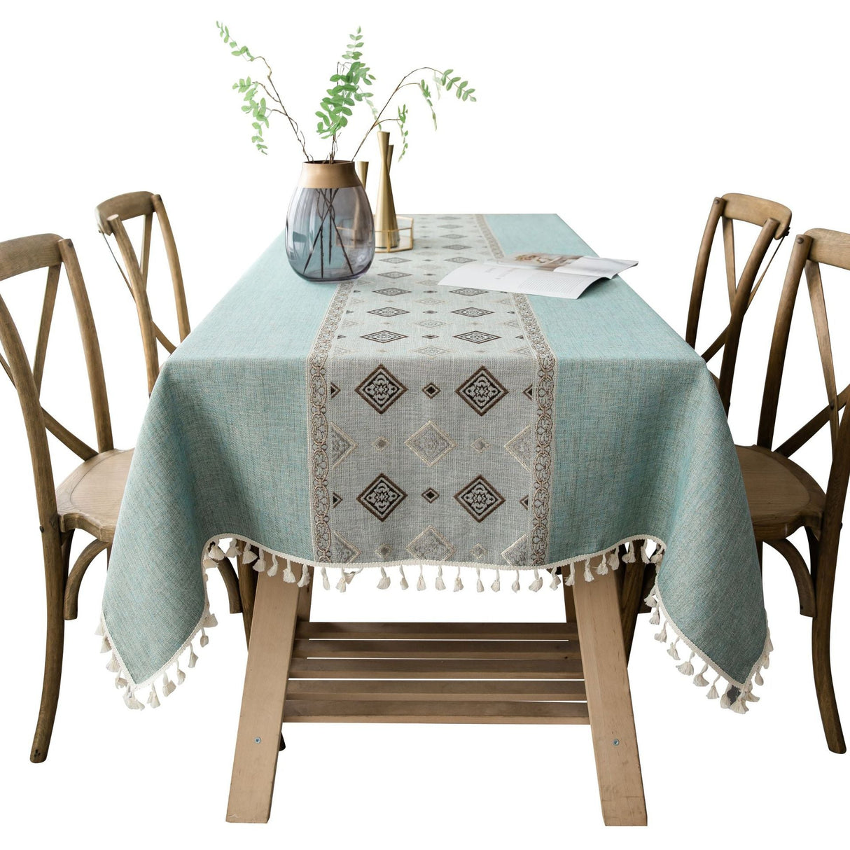 Linen Ethnic Style Linen Washable Tablecloth Pastoral Style Tablecloth Rectangular Table Flag Table Mat Tea Table Tablecloth Julia M Home & Kitchen