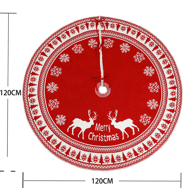 Christmas Tree Skirt Knitted Tree Skirt Apron Christmas Tree Skirt Knitted Elk Christmas Decoration Supplies Julia M Home & Kitchen