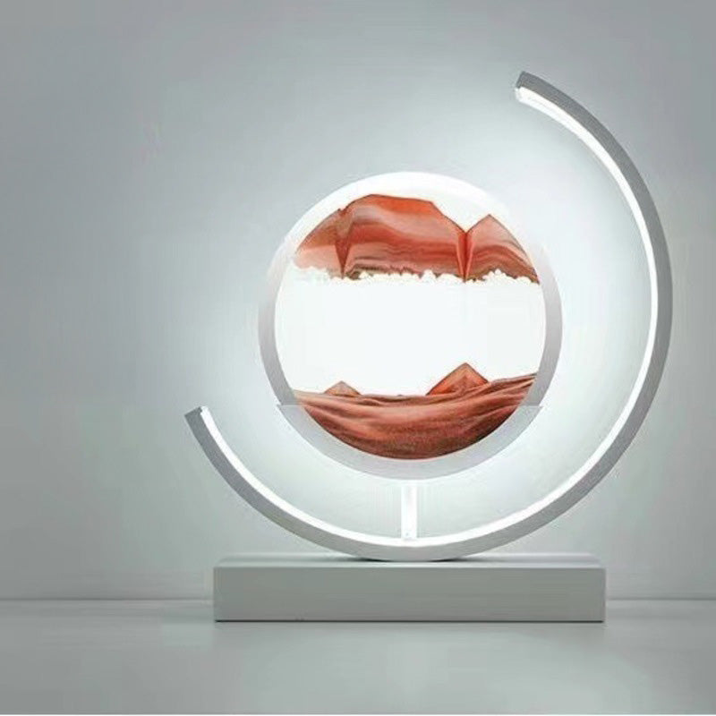 European Style LED Flowing Sand Painting Lamp - Elegant Night Light for Home Julia M Home & Kitchen