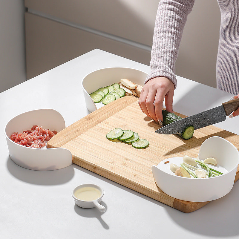 Vegetable board corner storage stir fry and side dish plate round white vegetable preparation plate - Julia M LifeStyles