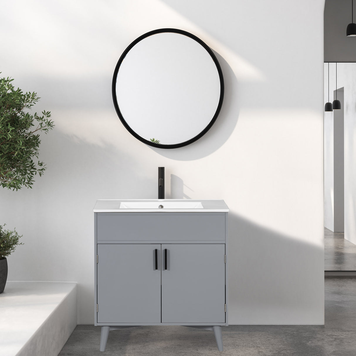 Bathroom vanity Set with Sink, Combo Cabinet, Bathroom Storage Cabinet - Julia M LifeStyles
