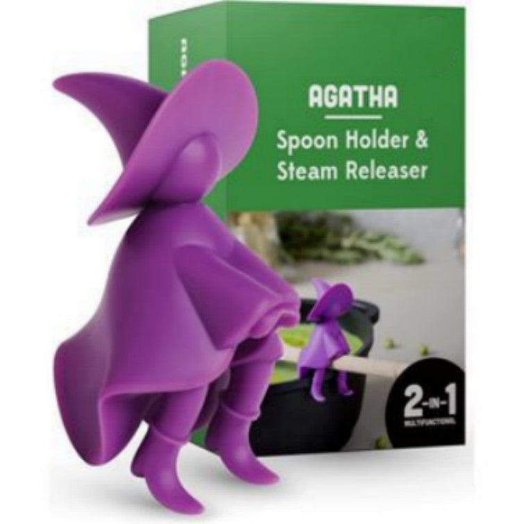 Creative kitchen utensils silicone tools Little Flying Man wizard shaped pot lid anti overflow lifting high soup spoon holder - Julia M LifeStyles