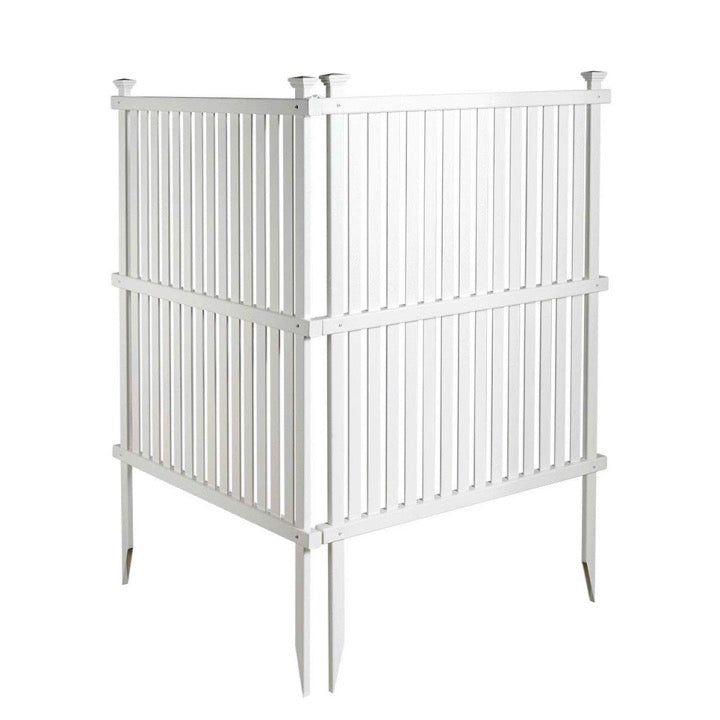 Privacy Screen Panels Kit Air Conditioner Trash Can Enclosure Vinyl white color - Julia M LifeStyles