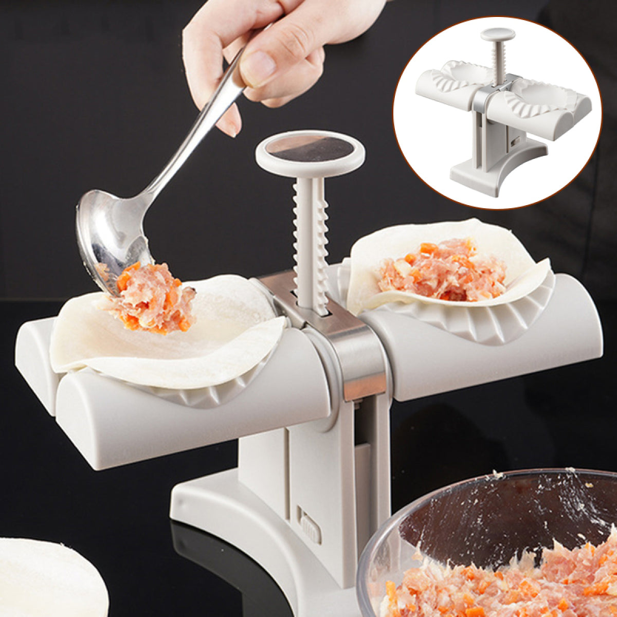 Fully automatic dumpling making machine household dumplings fancy pinch dumpling machine artifact set small dumpling two-end mold - Julia M LifeStyles