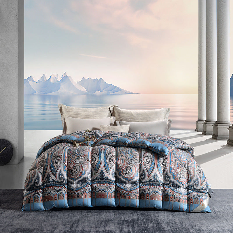 Luxurious 3D Printed All-Season White Goose Down Quilt