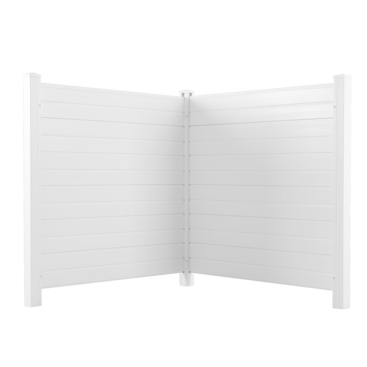 Privacy Fence Panels Kit Air Conditioner Trash Can Enclosure Vinyl white color - Julia M LifeStyles