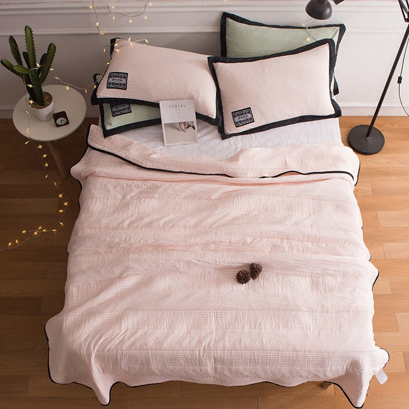 Summer Quilt Air Conditioning Quilt Solid Color Quilted Single and Double Quilt Vacuum Solid Color Summer Cool Quilt - Julia M LifeStyles