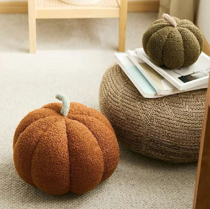 Cute Pumpkin Throw Pillow – Plush Minimalist Sofa & Bedhead Cushion