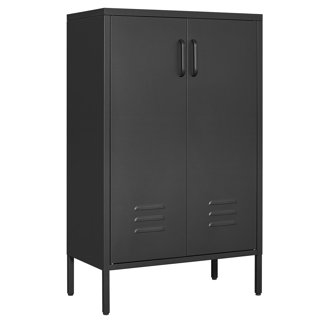 Steel storage cabinet, double door miscellaneous storage cabinet, 2 movable partitions - Julia M LifeStyles