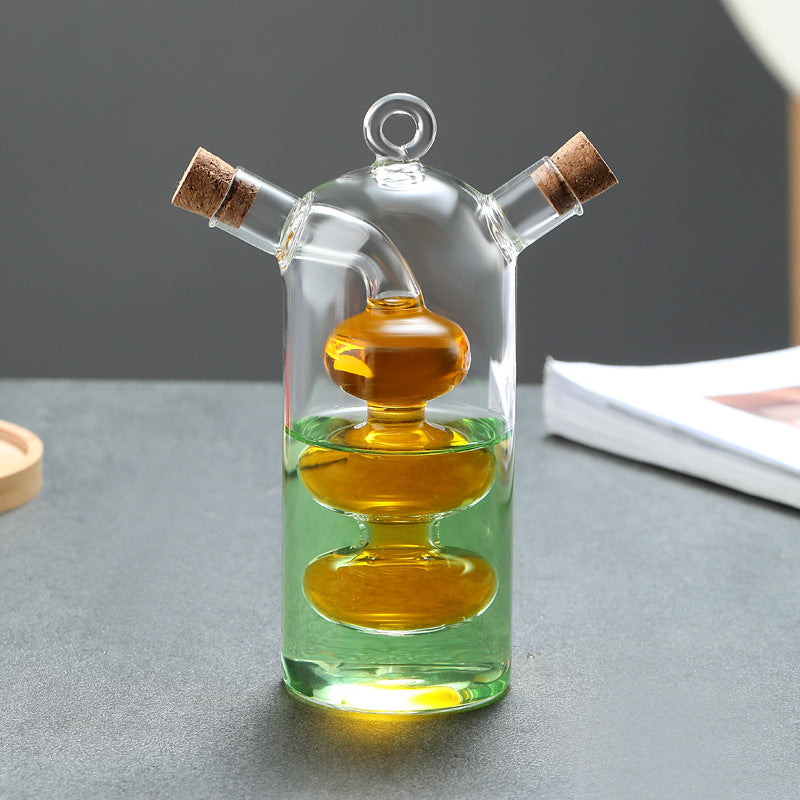 Kitchen Storage Sealed Bottles, Double-layer 2-in-1 Glass Bottles, Oil, Vinegar, Sauce, Seasoning Bottles, Kitchen Tools Julia M Home & Kitchen