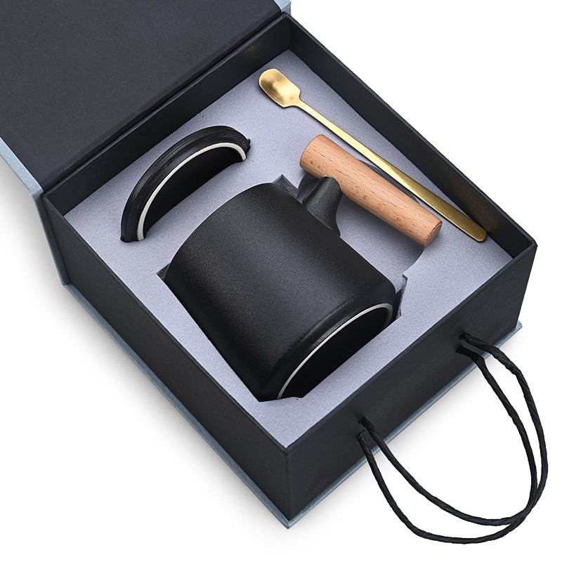 Charming Ceramic Coffee Mug Gift with Lid and Spoon Julia M Home & Kitchen