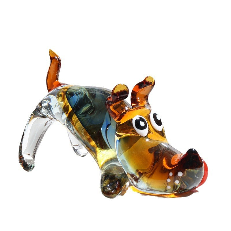 Glass Dog Statue Modern Crystal Home Decor Figures High End Nordic Puppy Figurine Luxury Living Room Decor Crystal Dog eprolo