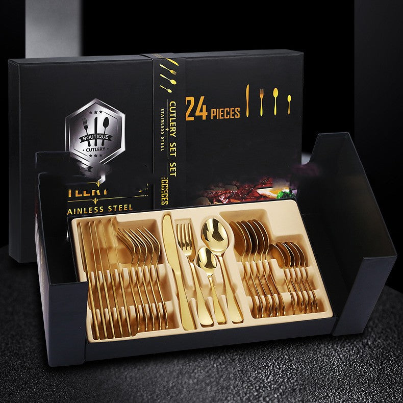 Luxurious Stainless Steel Tableware Gift Box Set