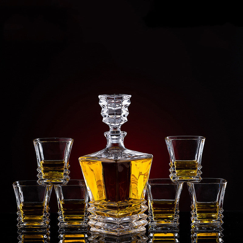 Thickened Whiskey Glass Set – Elegant European Crystal Wine Collection