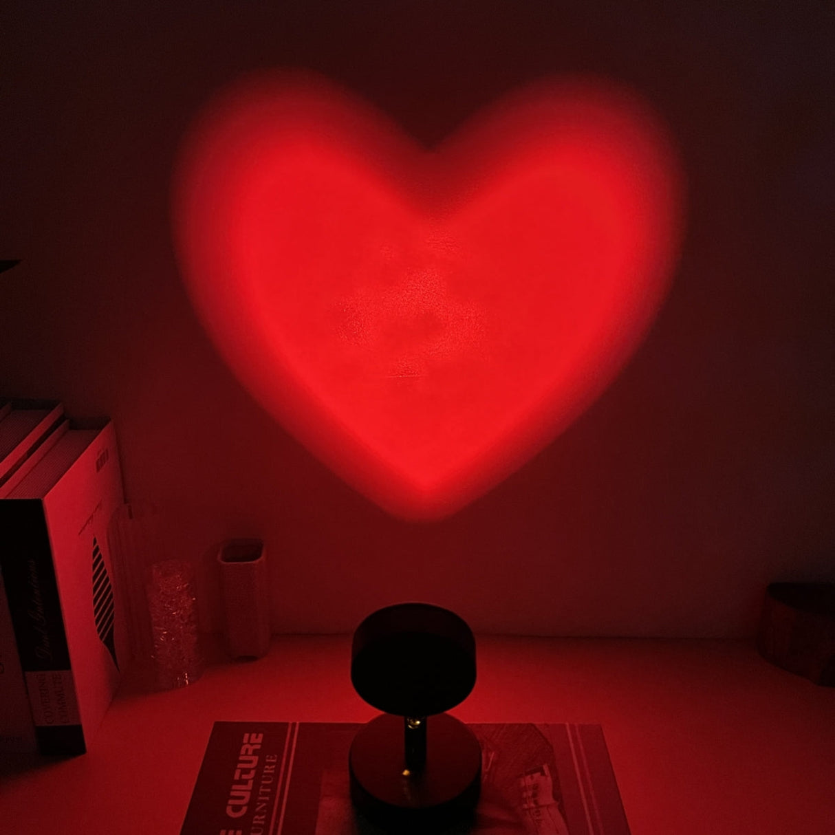 Red Heart Projection Mood Light: Illuminate Your Space with Style