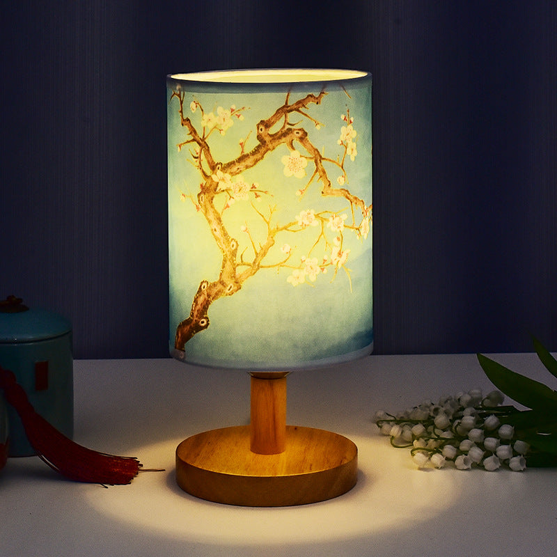 Literary desk lamp bedroom sleeping bedside lamp retro decoration residential dormitory LED night light
