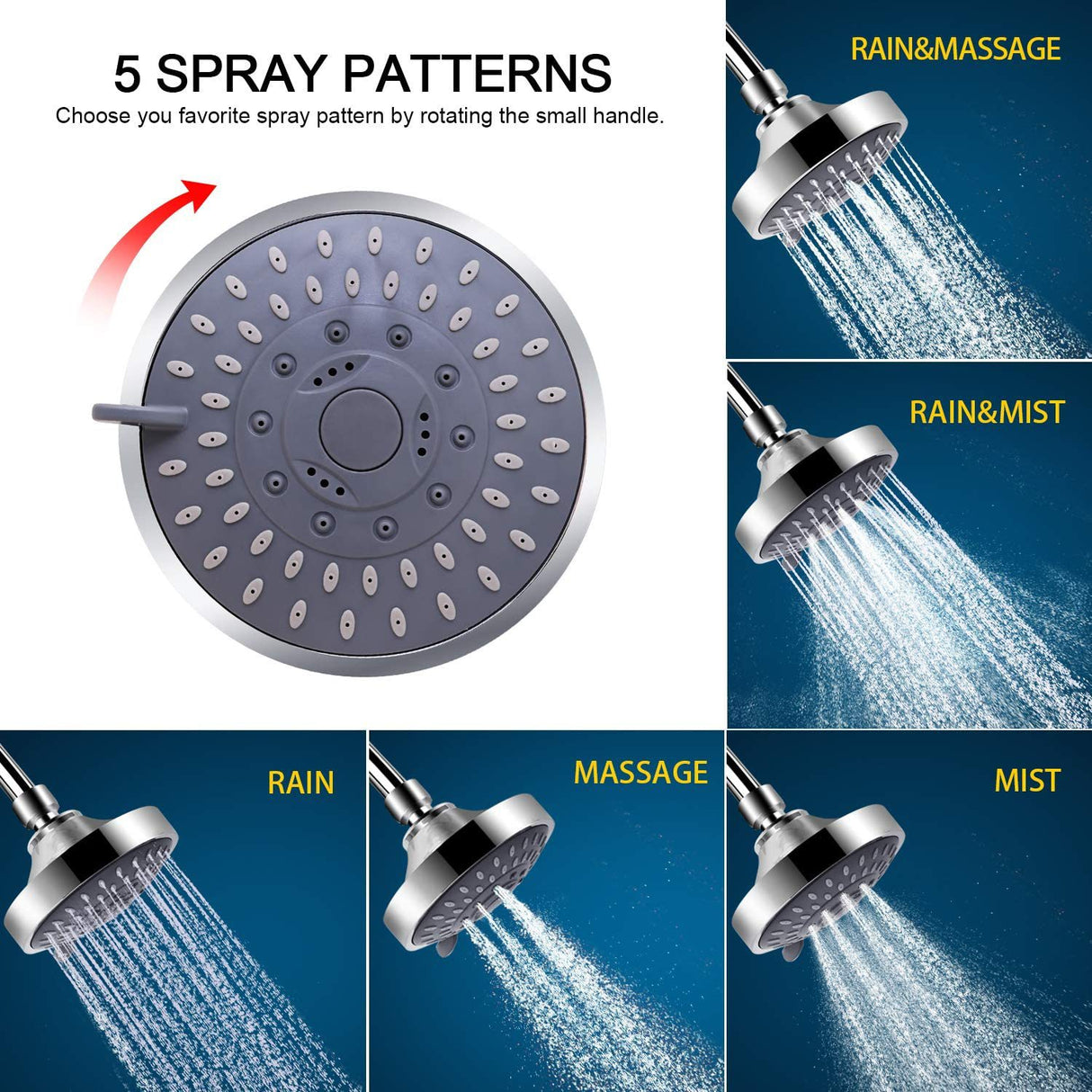 Shower Set With Filter Shower Head Set Combination High-Pressure Nozzle Beauty Care With Water Filter - Julia M LifeStyles