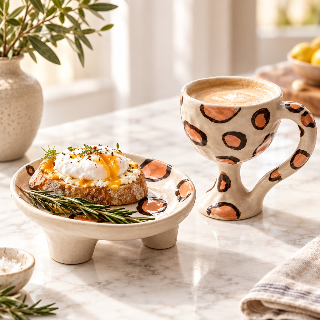 Miro Patterned Porcelain Goblet