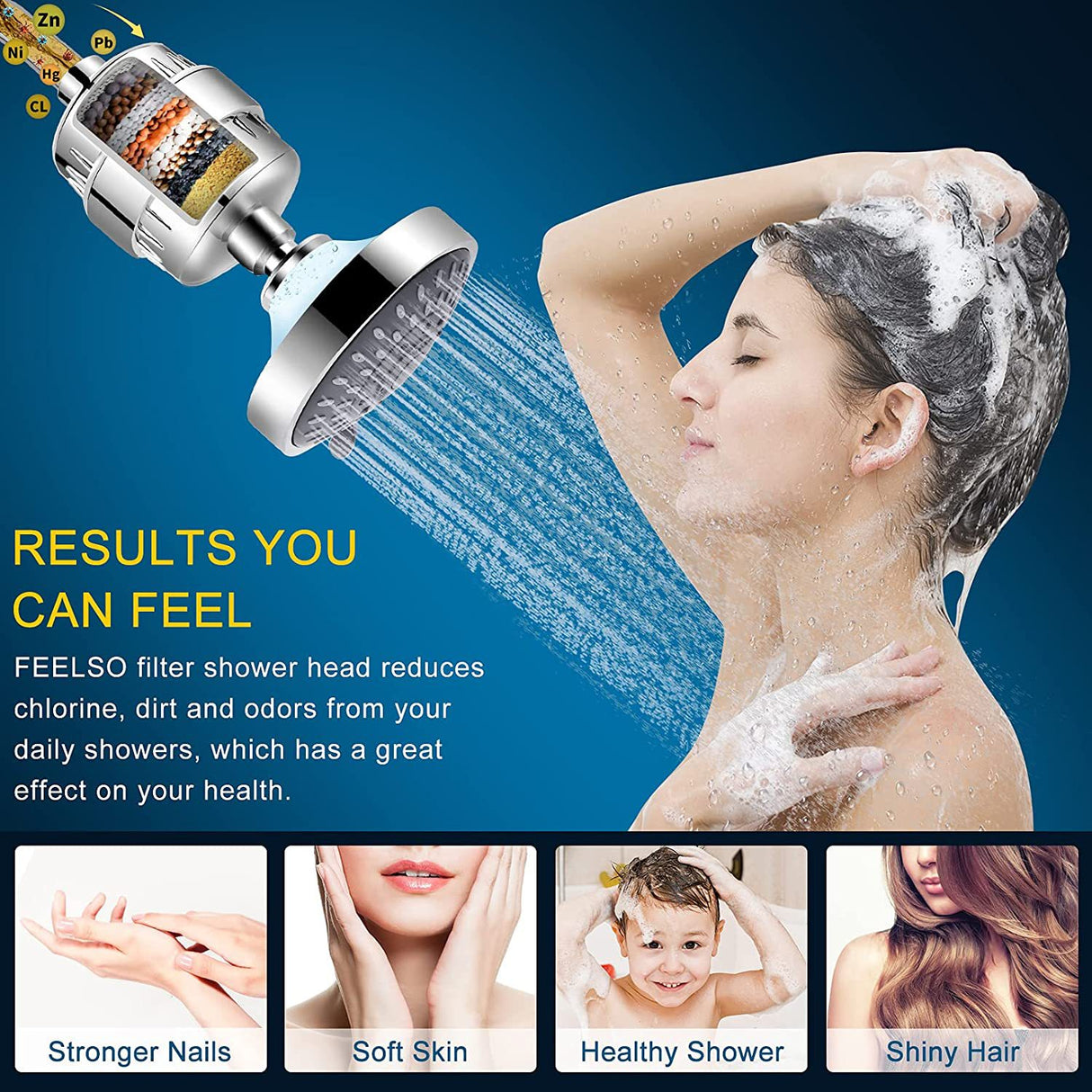 Shower Set With Filter Shower Head Set Combination High-Pressure Nozzle Beauty Care With Water Filter - Julia M LifeStyles