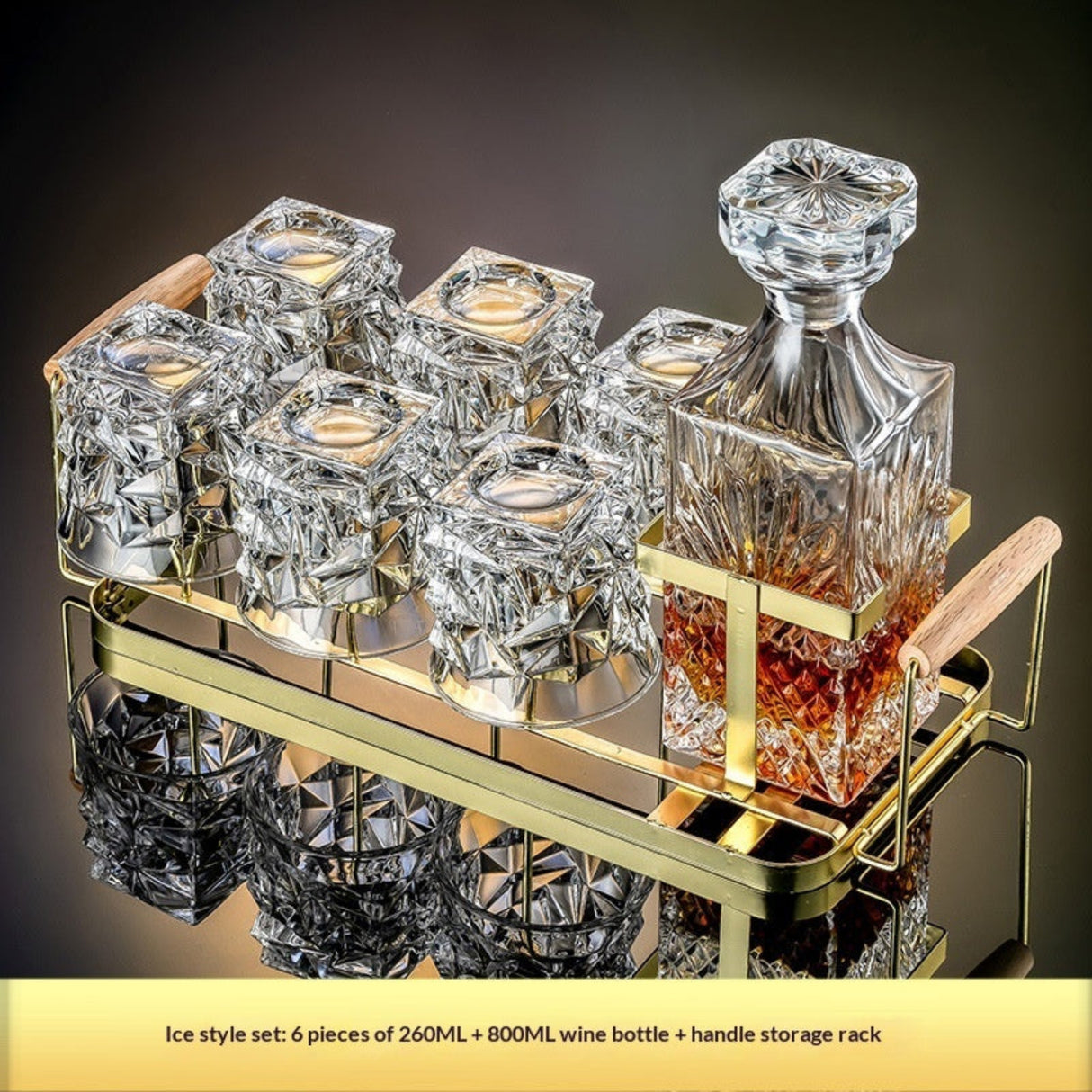 Whiskey Glass & Decanter Set | 7-Piece Barware Set