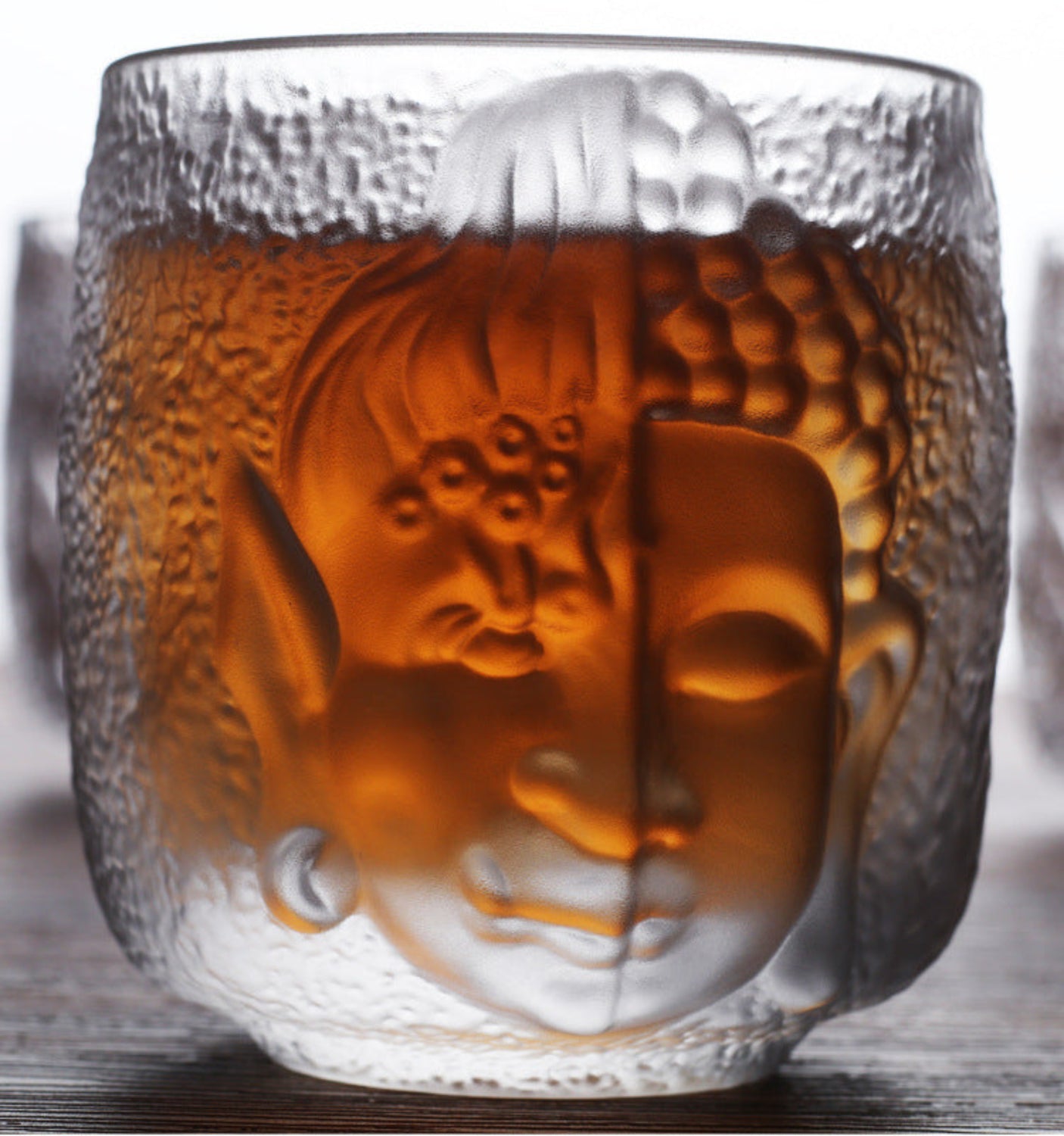 Japanese Crystal Glass Tea Cup with Elegant Colored Glaze – 140ML