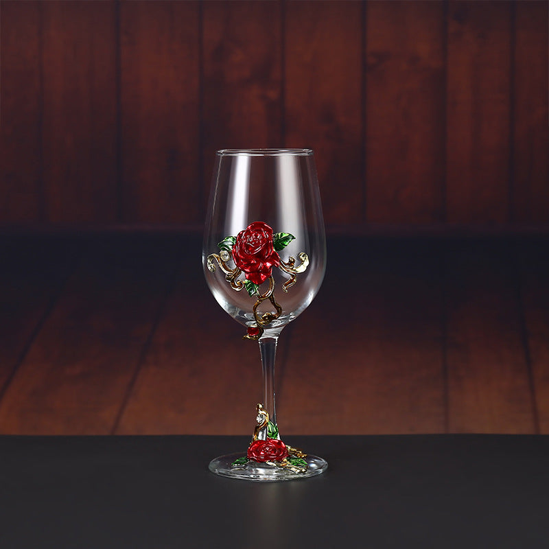 Household enamel crystal glass red wine glass goblet decanter Julia M Home & Kitchen