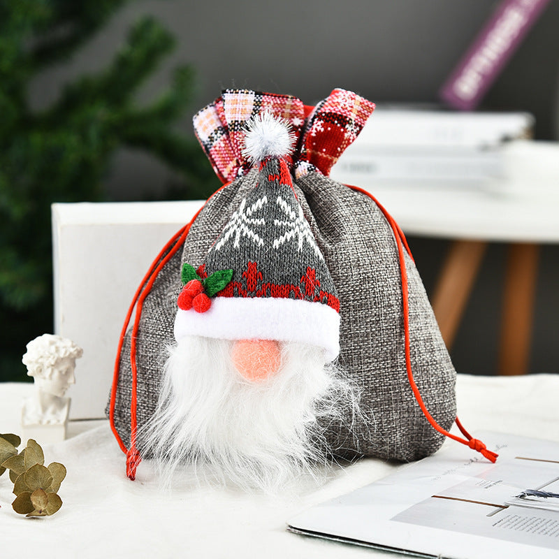 Christmas Faceless Doll Tote Bag Creative Christmas Apple Bag Candy Bag Christmas Gift Bundle Pocket eprolo