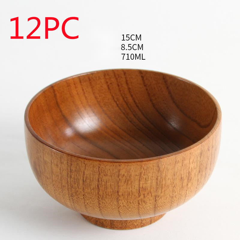 Elegantly Crafted Japanese Jujube Wooden Bowl