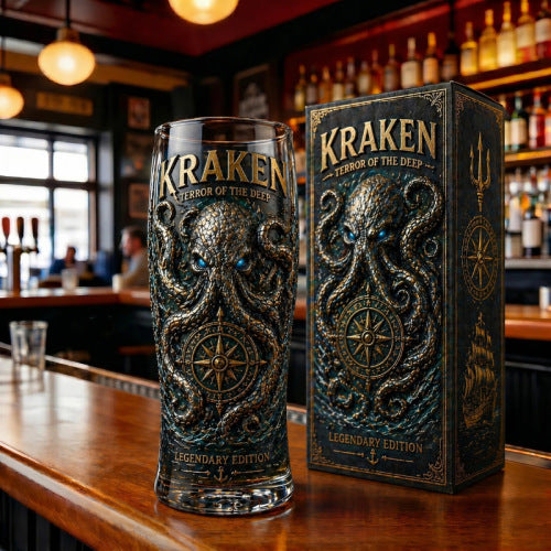 Colored glass bottle beer glass