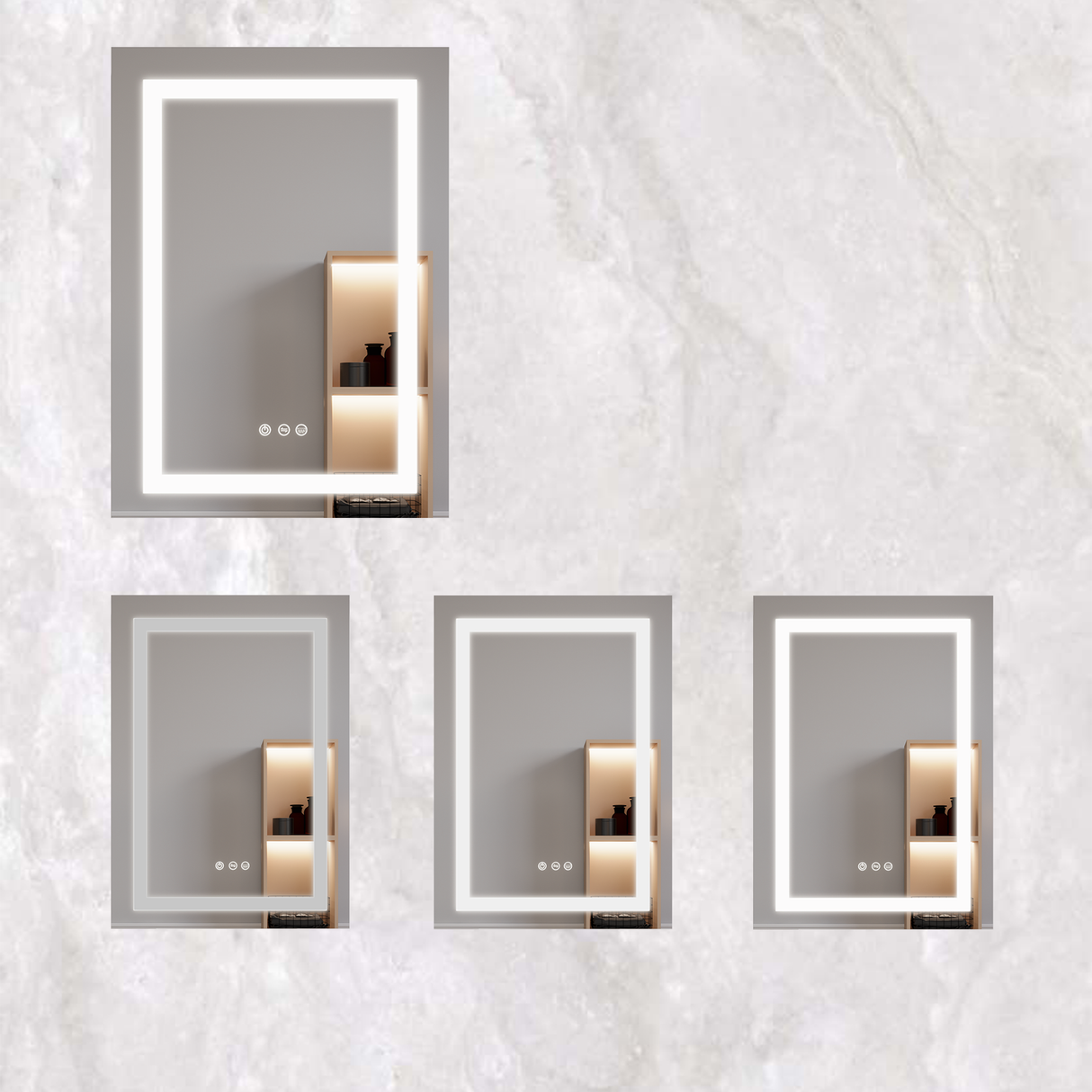 26x20 inch(Left Door) bathroom medicine cabinet with LED mirror 3000K~6000K single door lighting bathroom cabinet with touch switch adjustable Julia M Home & Kitchen