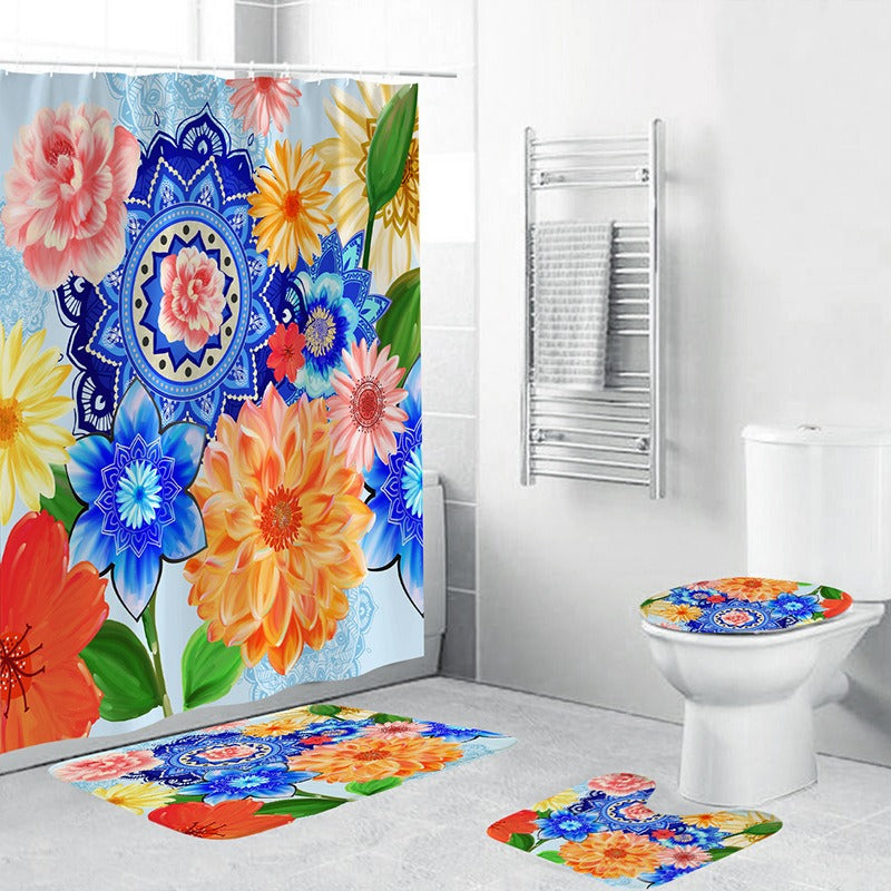 Bohemian Style 3D Digital Printing Polyester Waterproof and Mold Proof Shower Curtain Bathroom Shower Curtain - Julia M LifeStyles