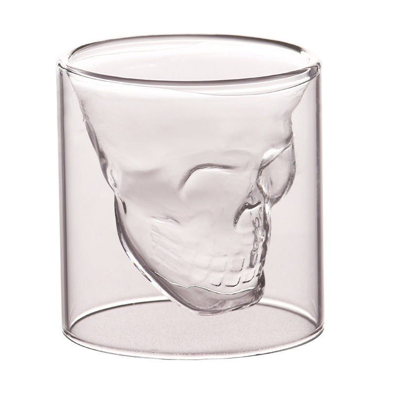 European Style Double Layered Skull Glass - Creative Insulated Beer and Water Cup Julia M Home & Kitchen