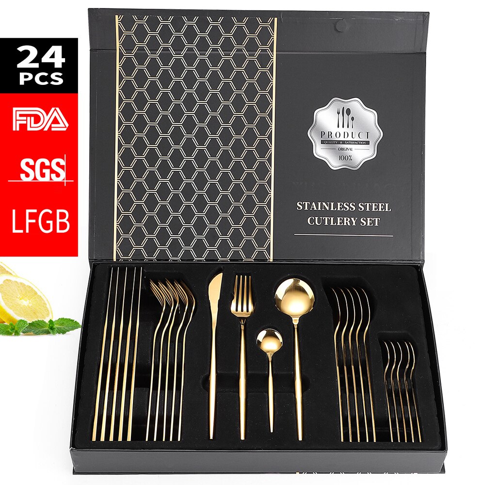 Atelier 24-Piece Stainless Steel Flatware Set