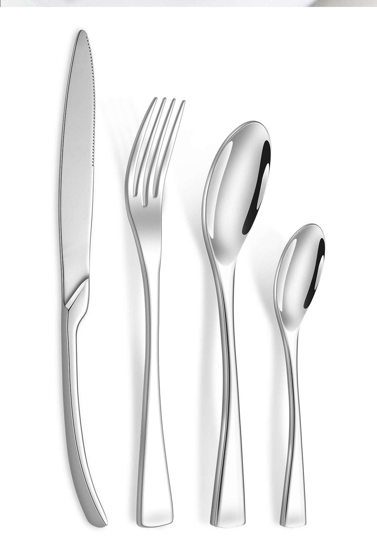 Luxury 24-Piece 304 Stainless Steel Cutlery Set - Dishwasher Safe Silverware Julia M Home & Kitchen