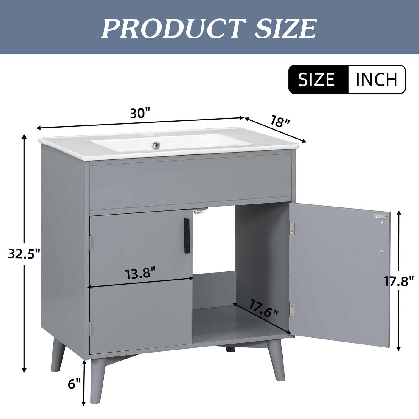 Bathroom vanity Set with Sink, Combo Cabinet, Bathroom Storage Cabinet - Julia M LifeStyles