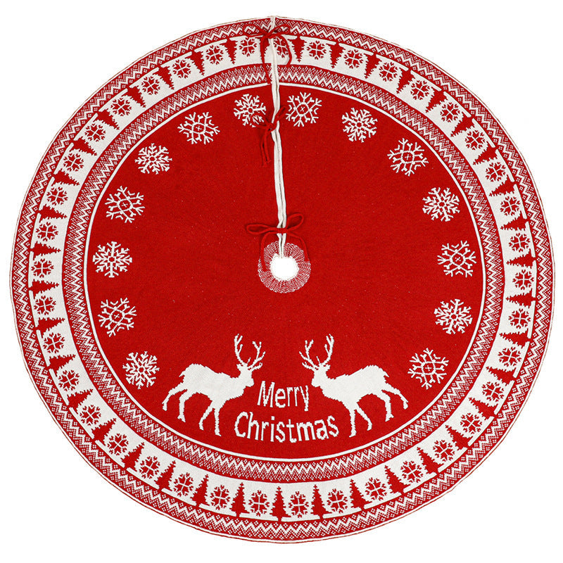Christmas Tree Skirt Knitted Tree Skirt Apron Christmas Tree Skirt Knitted Elk Christmas Decoration Supplies Julia M Home & Kitchen